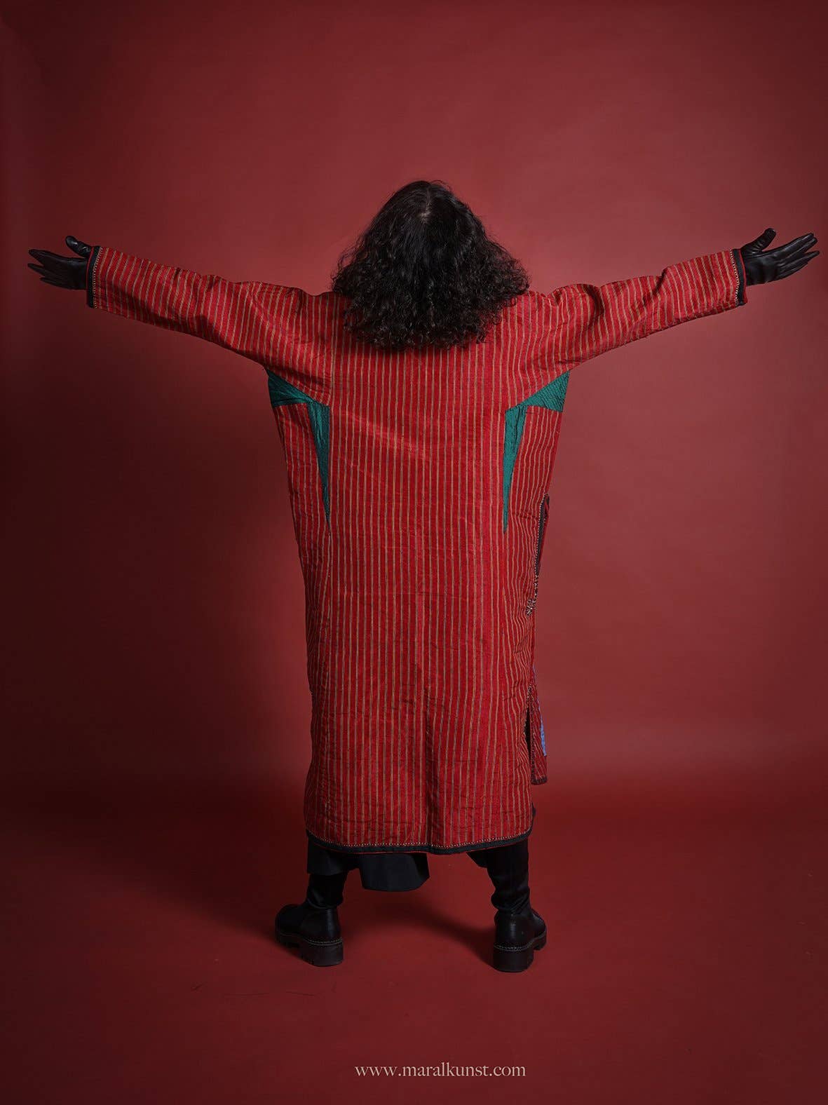 Maral Kunst - Wholesale Coat - Women's - Red Cotton Handmade Turkmen Custom1