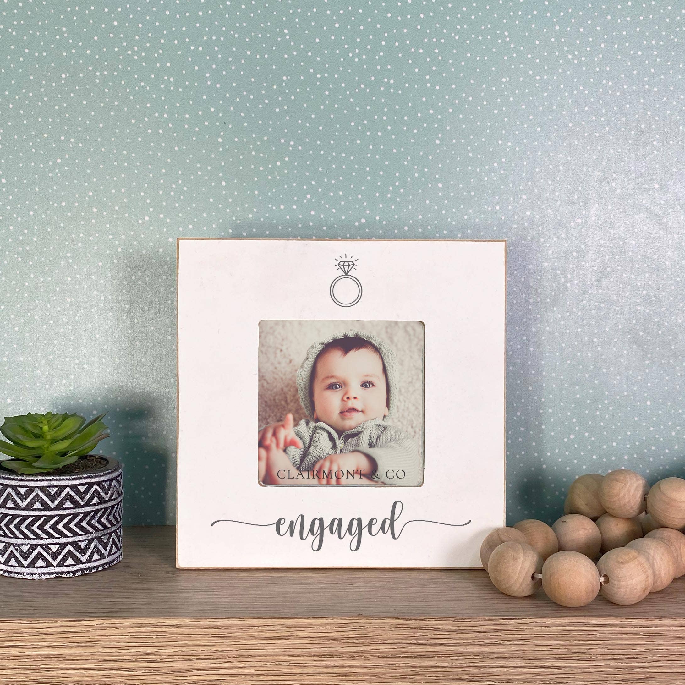 Clairmont & Co - Wholesale Picture Frame - Engagement Picture Frame, Engaged with Ring2