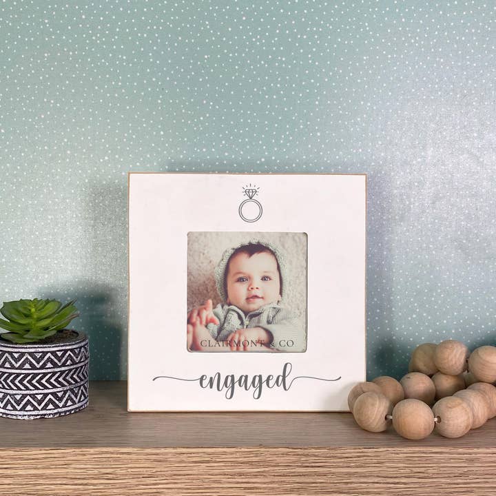 Clairmont & Co - Wholesale Picture Frame - Engagement Picture Frame, Engaged with Ring2