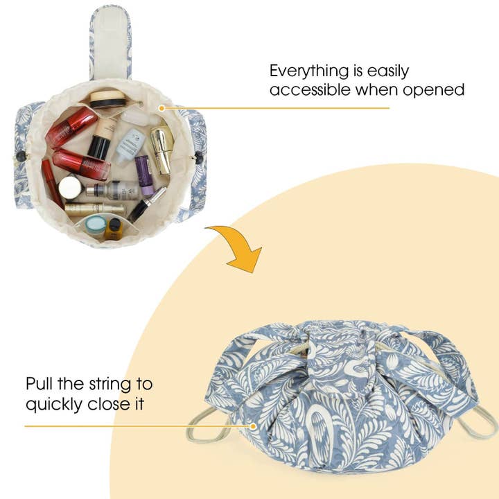 wandf - Wholesale Makeup/Cosmetic Bag - Barrel Drawstring Makeup Bag Large Cosmetic Toiletry Bags10