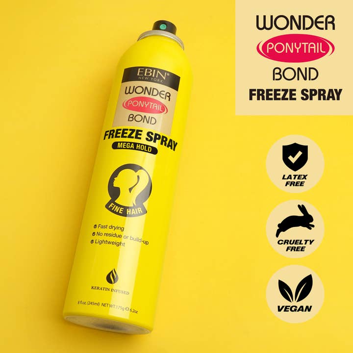 EBIN NEW YORK - Wholesale Hair Spray - Wonder Ponytail Bond Freeze Spray - Mega Hold 8oz/ 245ml