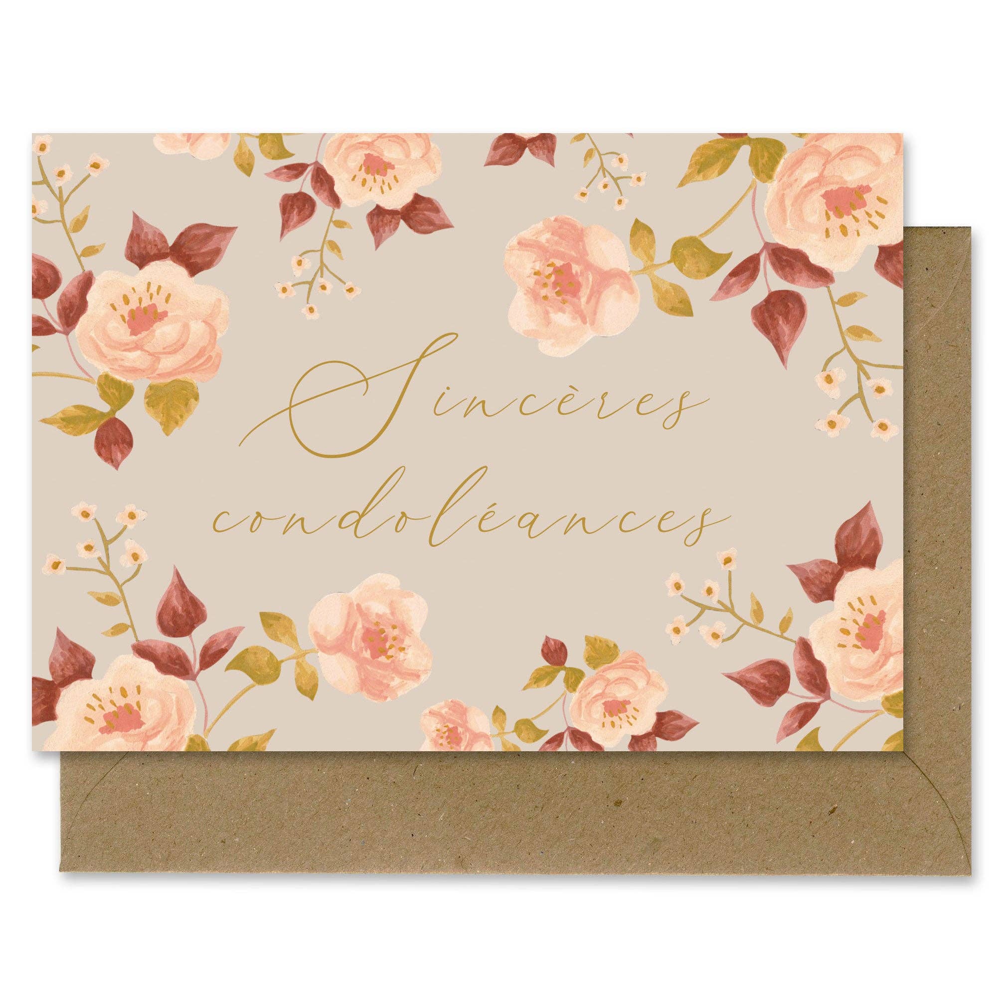 MÉLANIE VOITURIEZ - Vendita all'ingrosso Biglietti di condoglianze - Biglietto di condoglianze con rose1