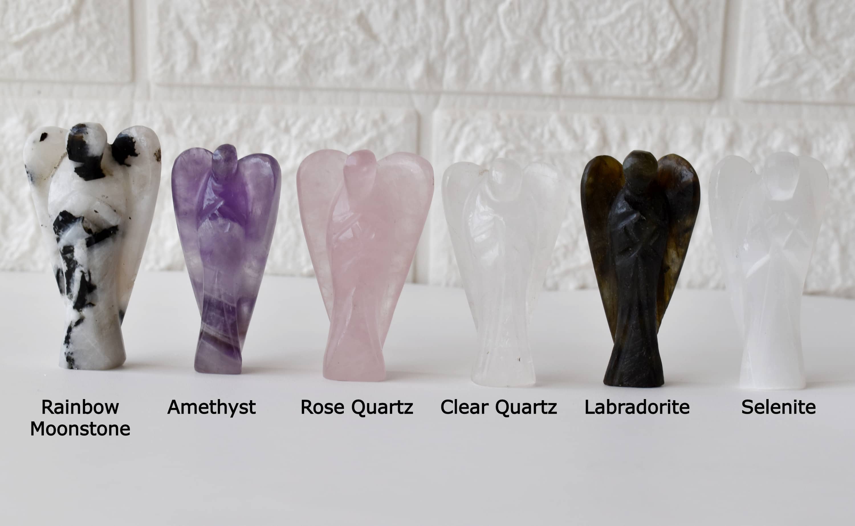 Soothing Crystals - Wholesale Decorative Figurine - Gemstone Angels | Rainbow Moonstone | Pocket Crystal Angels2