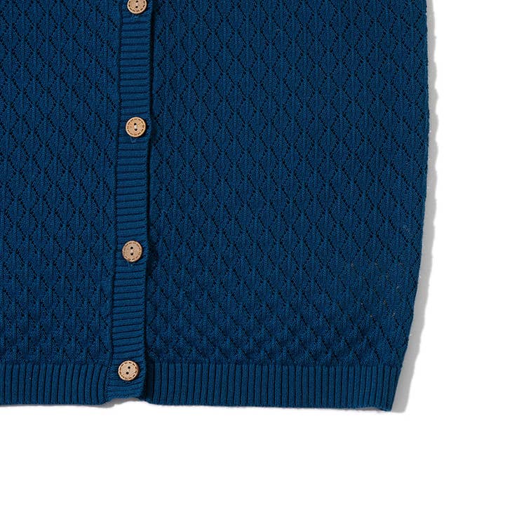 Knit Planet – wholesale Sweater vest – Kids – Shell Collar Vest Navy2