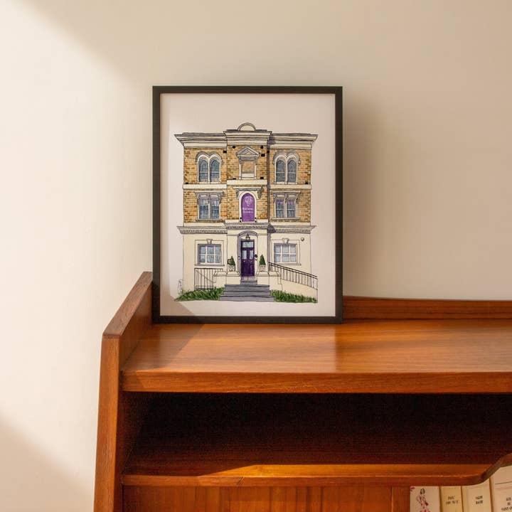 Tulse Hill - École préparatoire Rosemead - Impression giclée (sans cadre) - West Norwood pour la vente par Ana Gallego Illustrations