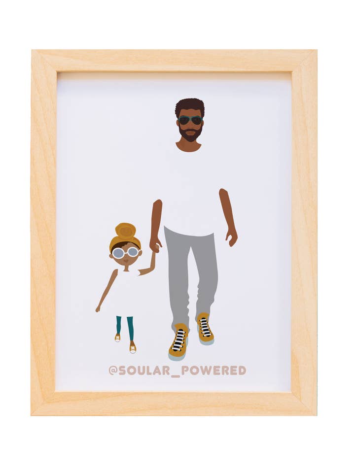 Father Daughter Stroll 12 X 18 Art Print for wholesale by Soular Powered
