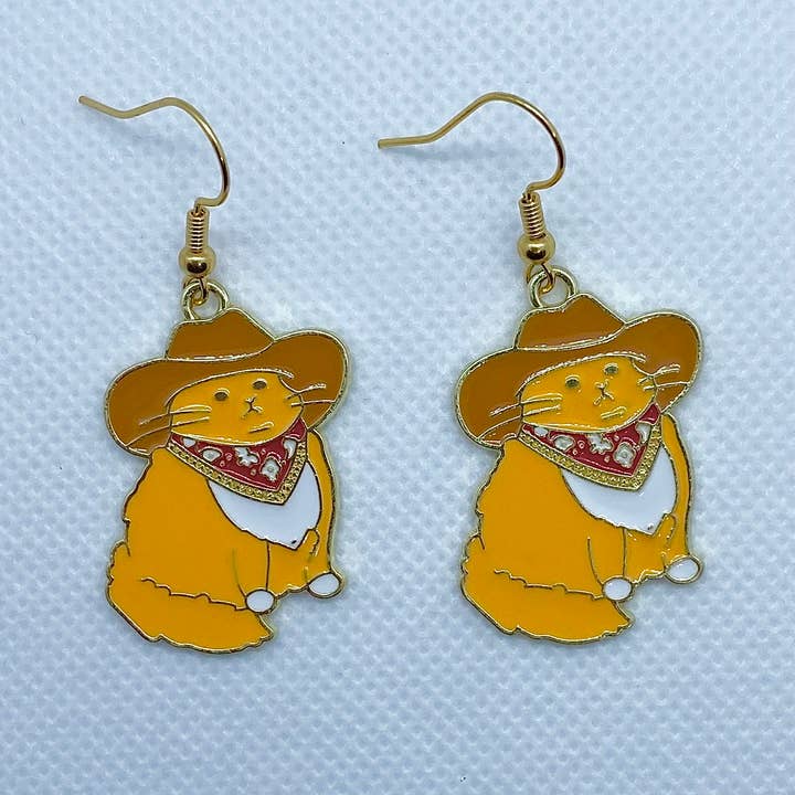 Brincos de Gato Cowboy por atacado de Trinkerbell Jewelry
