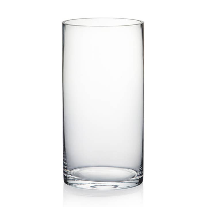 WGV Clear Cylinder Glass Vase - 5" x 10"H for wholesale by WGV International