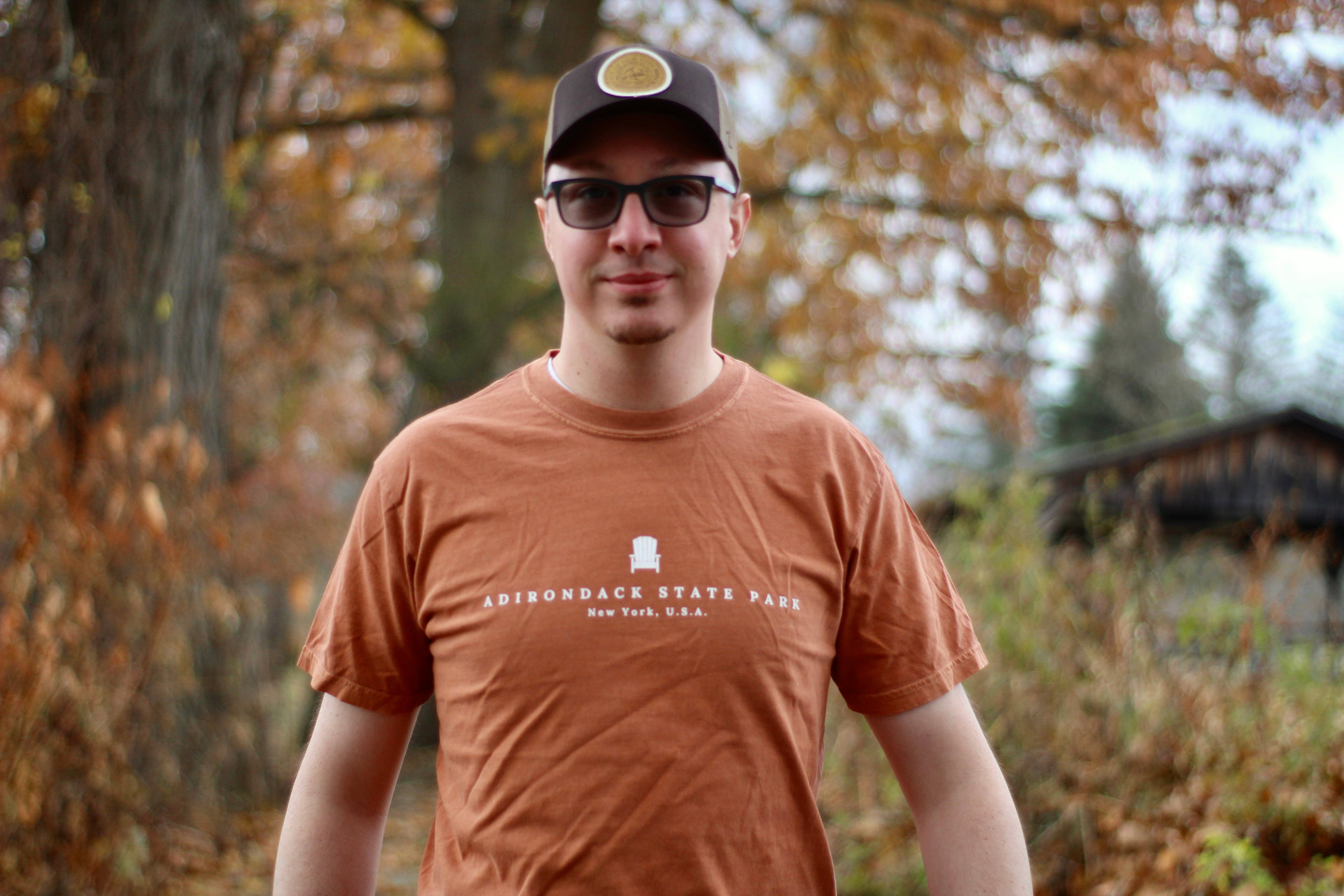 Just Wandering Co. - Wholesale Screen Printed T-Shirt - Unisex - Adirondack Park Map Short Sleeve Shirt | Plattsburgh, New Yo15