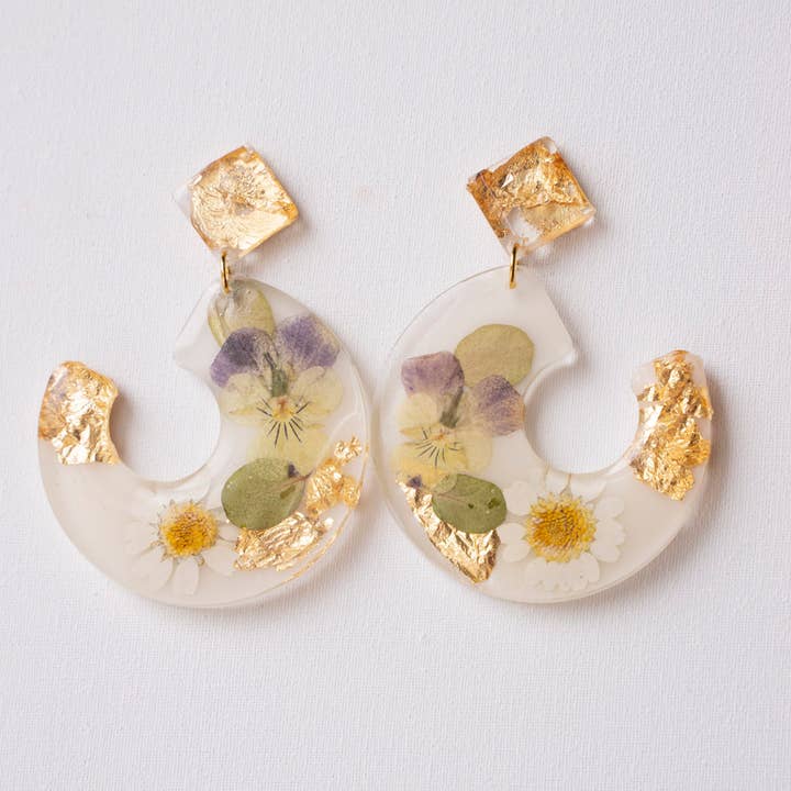 Luna Marguerite, øreringe og blade for engroshandel hos pansyka