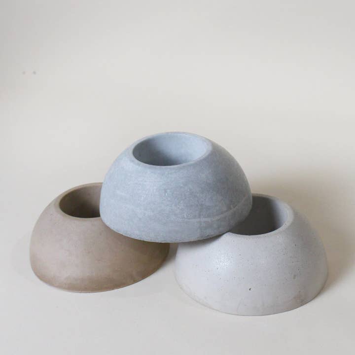 Mindful Cements - Vente Pot - Jardinière demi-ronde en béton Dome 2