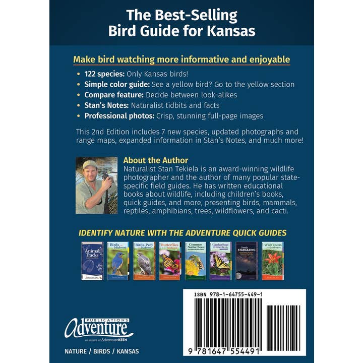 AdventureKEEN - Wholesale Book - Adult - Birds of Kansas Field Guide 2e