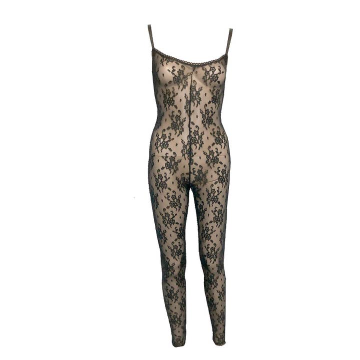 Cyd Lace Catsuit-Black for wholesale by Deborah Lindquist