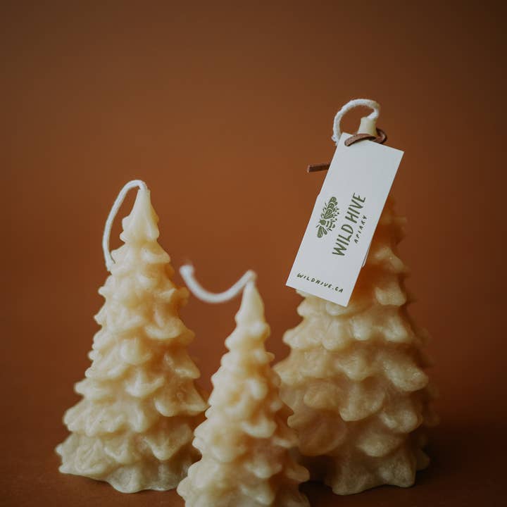 Wild Hive Apiary - Wholesale Pillar Candle - Christmas Tree Set