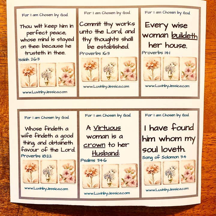 Kristne bibelverskort: Skriftstudieklistermærker for engroshandel hos LuvinbyJessica.etsy.com