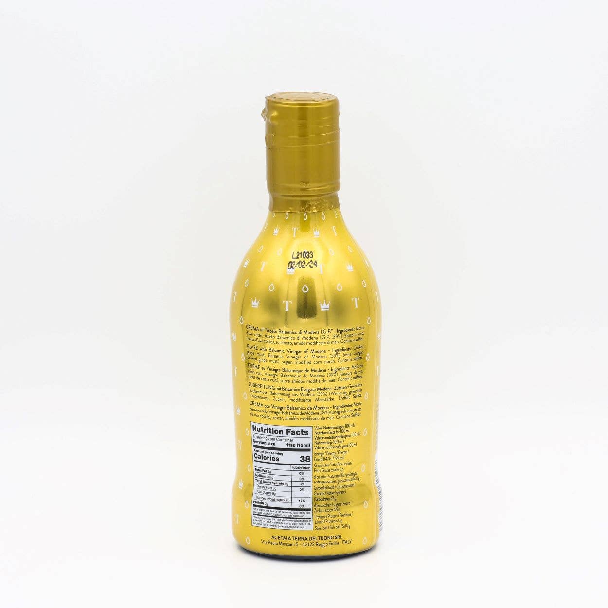 Acetaia Terra del Tuono Soc. Agr. SRL - Wholesale Vinegar - Cream with "Aceto Balsamico di Modena IGP" - 250 ml2