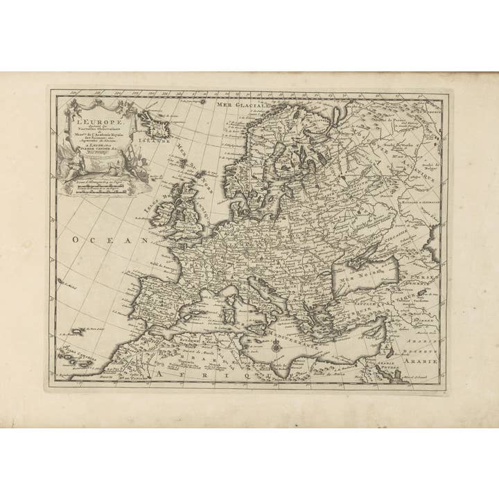 Affisch historisk karta Europa - Planlösning 1669 för wholesale av Esque