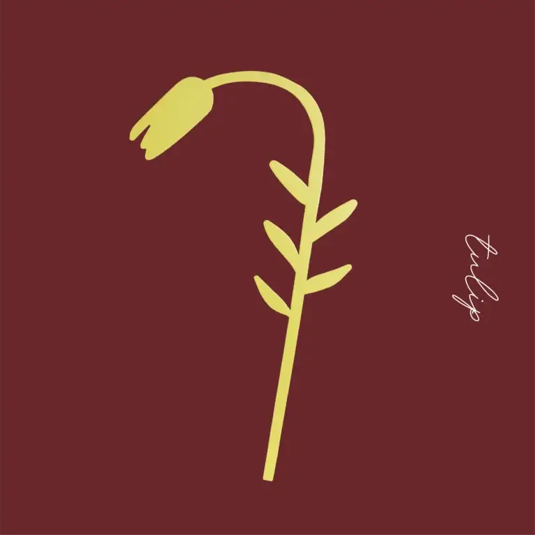 milin – wholesale Dekorativ statyett – TULIP Grön träblomma vardagsrumsdekoration modern inredning1