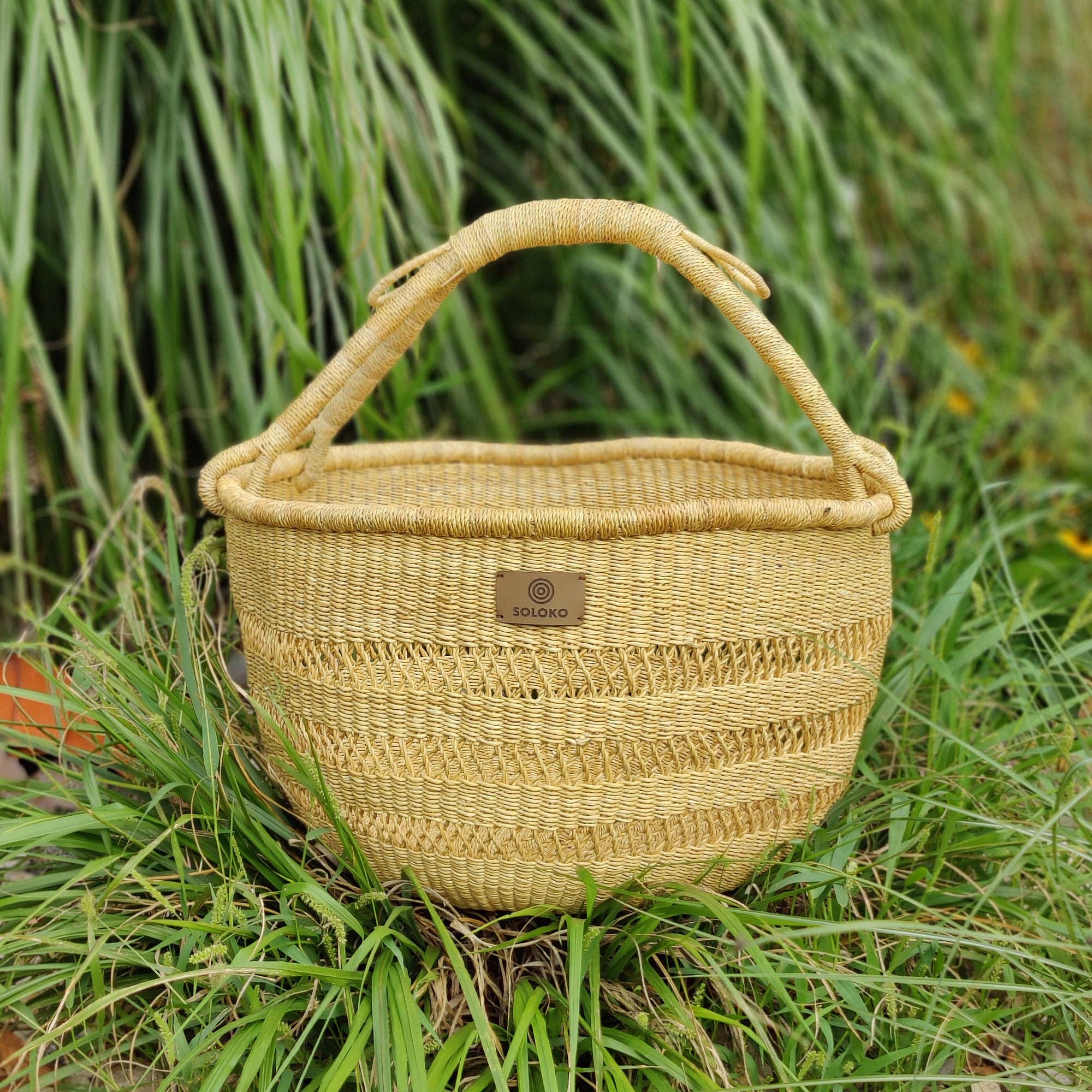 SOLOKO - Wholesale Basket - Woven Basket | Woven Market Basket | Shopping Basket nature1