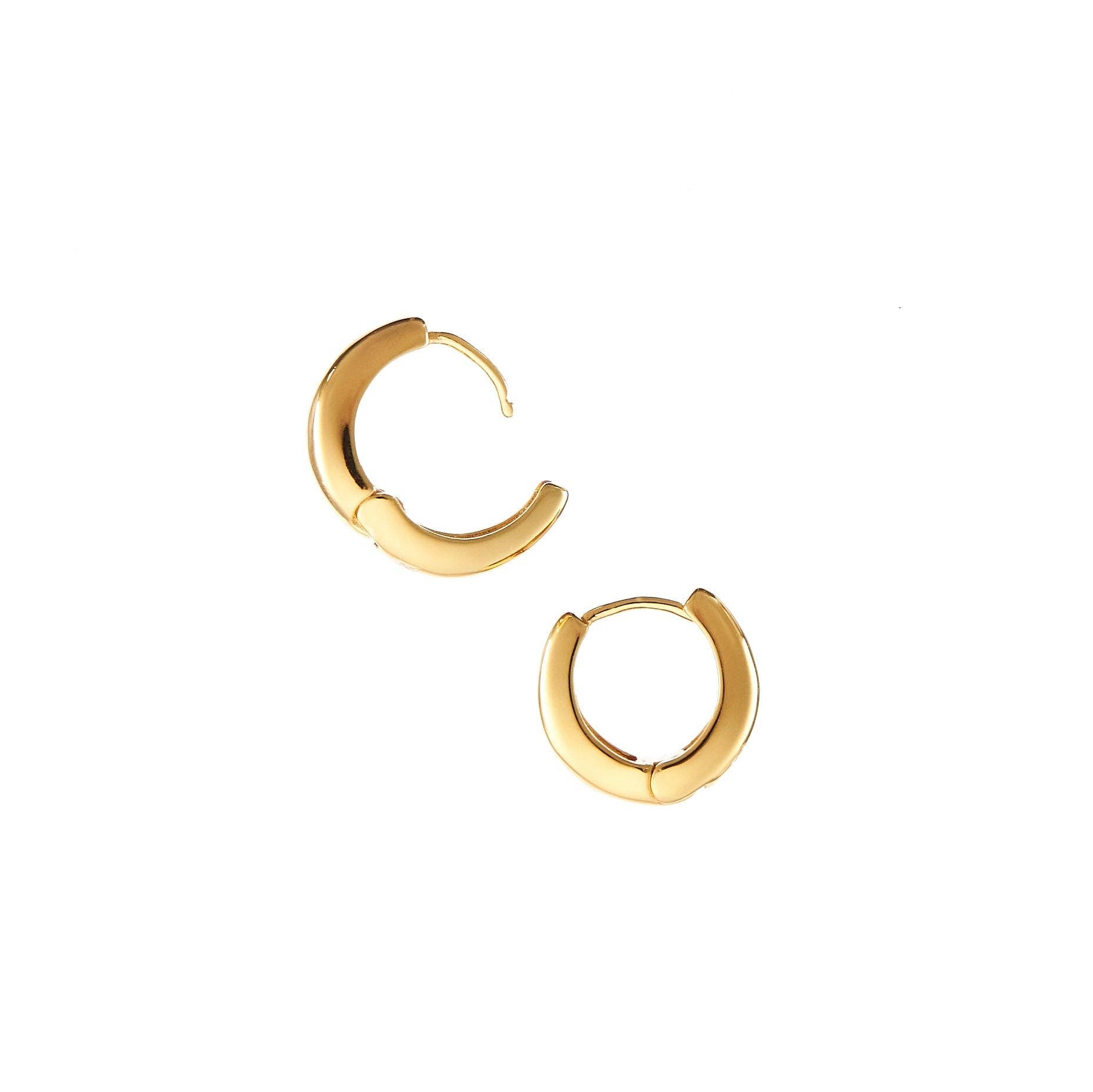 Brenda Grands Jewelry – Engroshandel Huggie-øreringe – 18K Guld 16mm Zenith Hoops4