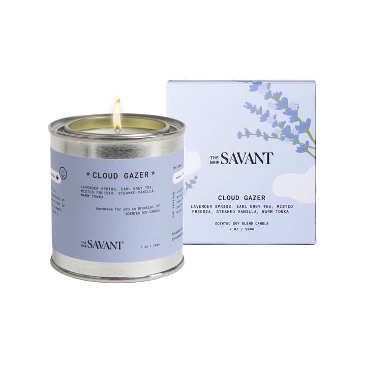 THE NEW SAVANT - Wholesale Travel Candles - Cloud Gazer Candle - Aromatic + Vanilla 7oz Soy Blend3