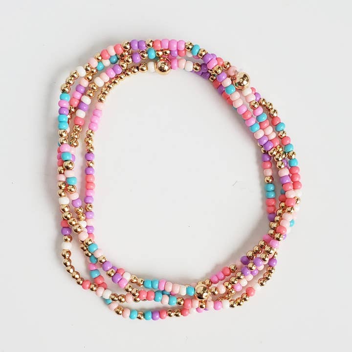 Cotton Candy Miyuki Bracelet for wholesale by Alma Libre Jewelry