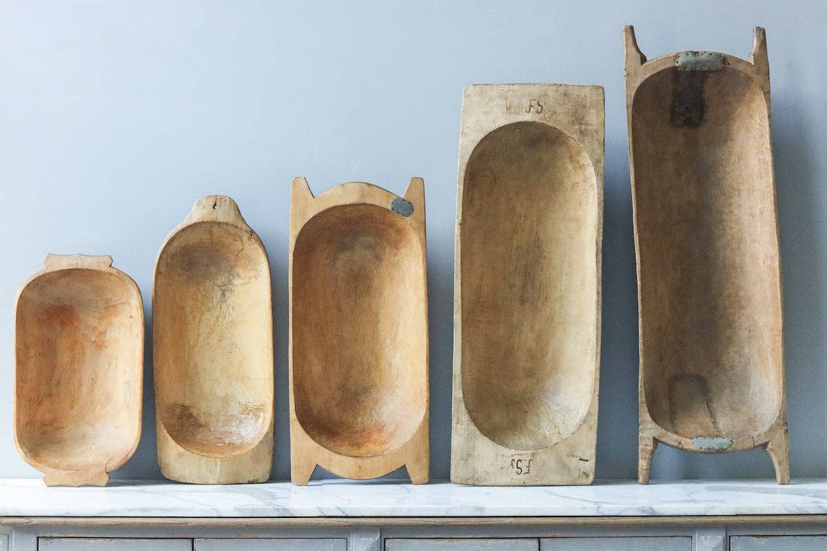 etúHOME - Wholesale Decorative Plate/Dish/Bowl - Antique Oval Dough Bowl1