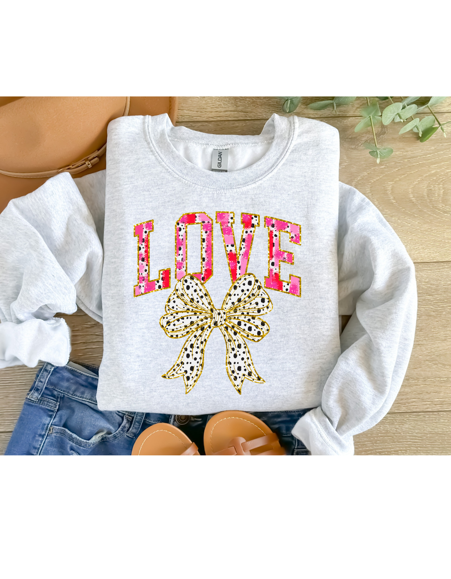 4 little hearts - Vendita all'ingrosso Felpa stampata - Donna - Felpa con fiocco pastello civettuola d'amore1