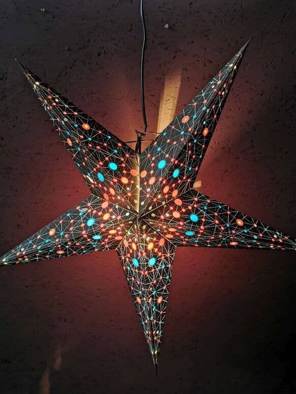 Nature and Style Wohnkultur Import GmbH - Wholesale Paper Lantern/Lamp - Universe Black 5 Zack paper star0