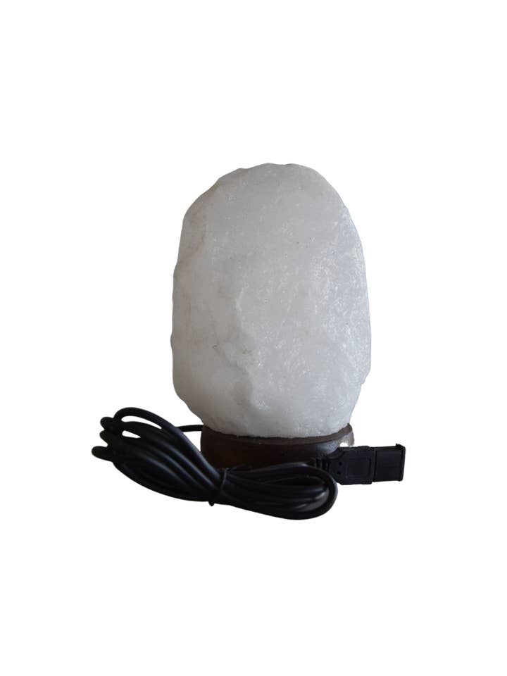 White raw Himalayan salt USB lamp for wholesale by Soorprendimi - IFP ideaforproject srl