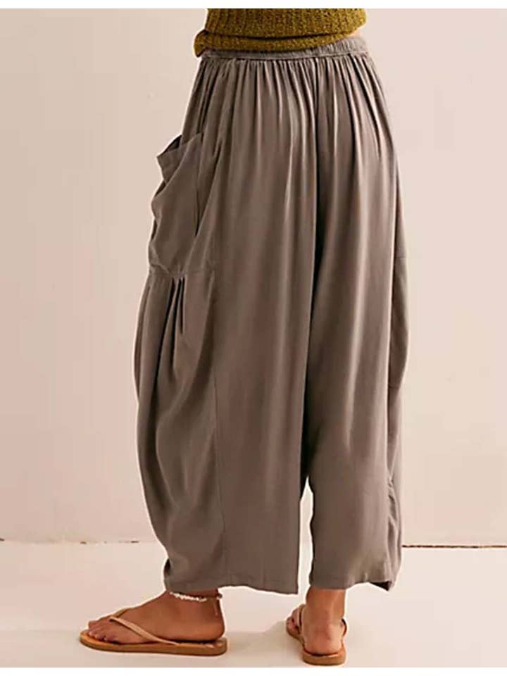 Sweetkama - Wholesale Pants - Women's - Ladies Elastic Waist String Tie Pocket Cuzy Pants26