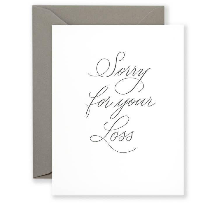 Lionheart Prints - Wholesale Sympathy Card - Sorry For Your Loss Greeting Card