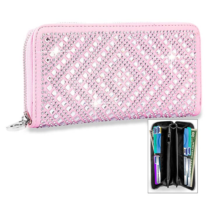 Handbag Express – wholesale Wallet – Women's – Unique Rhinestone Design Accordion Wallet8