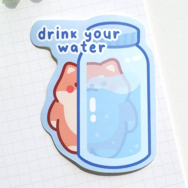 Autocollant Shiba Bois Ton Eau pour la vente par Chonky Frenz