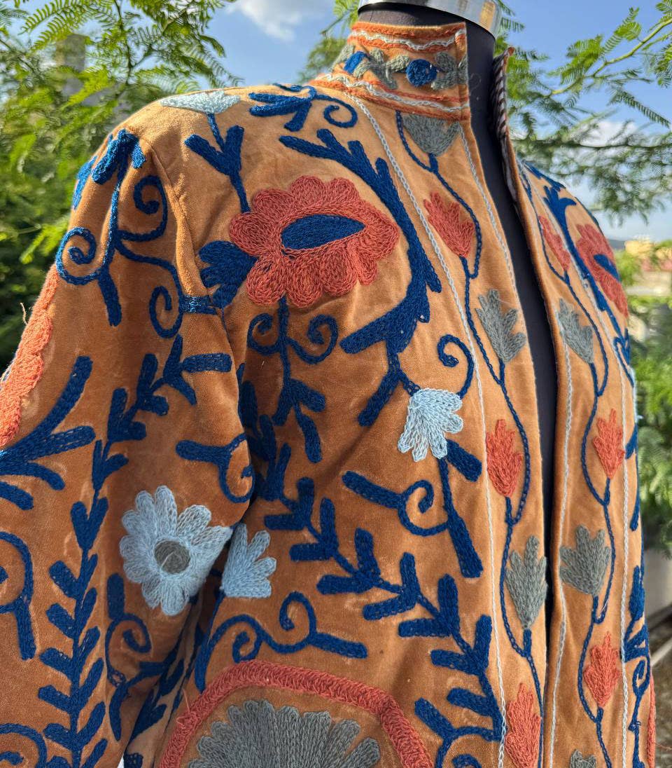 bhavnas boutique - Wholesale Jacket - Women's - Bohemian Style Coat Embroidery Cotton Suzani Coat Jacket 5