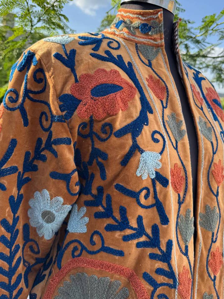 bhavnas boutique - Wholesale Jacket - Women's - Bohemian Style Coat Embroidery Cotton Suzani Coat Jacket 5