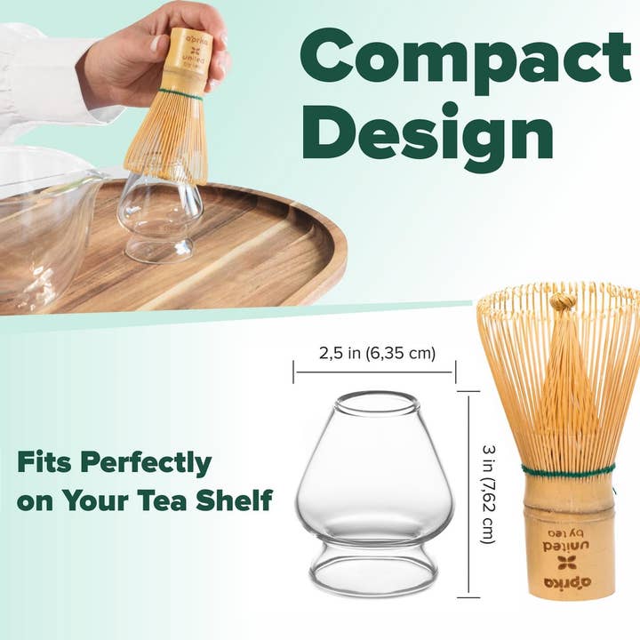 Aprikalife - Wholesale Whisk - Clear Matcha Whisk Holder - Glass Chasen Holder - Matcha Accessories - Matcha Whisk Chasen Stand, Valentine's Gift5