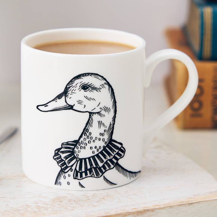 Nancy Duck Bone China Mug for wholesale by Wild Things