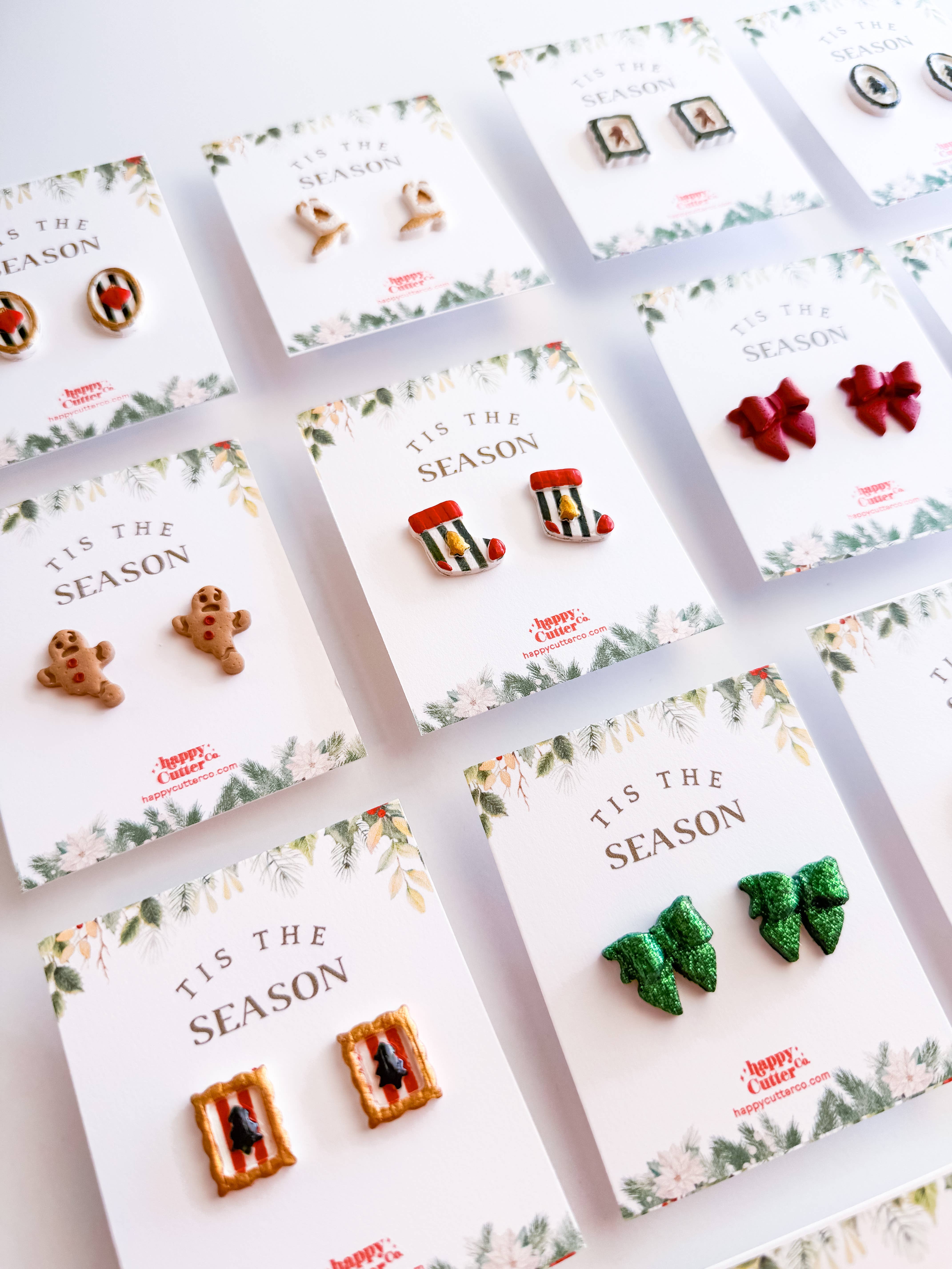 Happy Cutter Co - Wholesale Stud/Post Earrings - Christmas Studs - Classic Red Holiday Bow Stud Earrings4