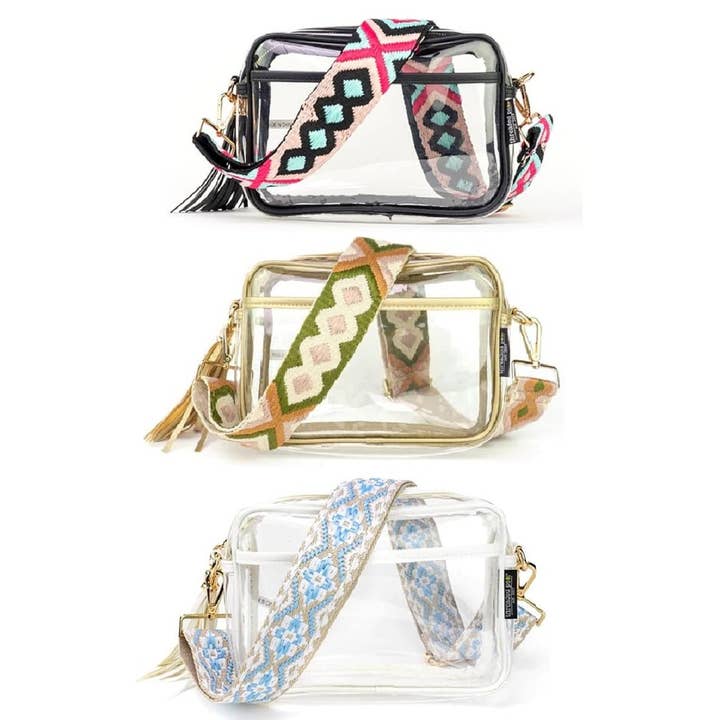 Vanilla Monkey - Wholesale Crossbody Bag - Women's - Clear Fanny Pack Stadium Approved Crossbody Bag