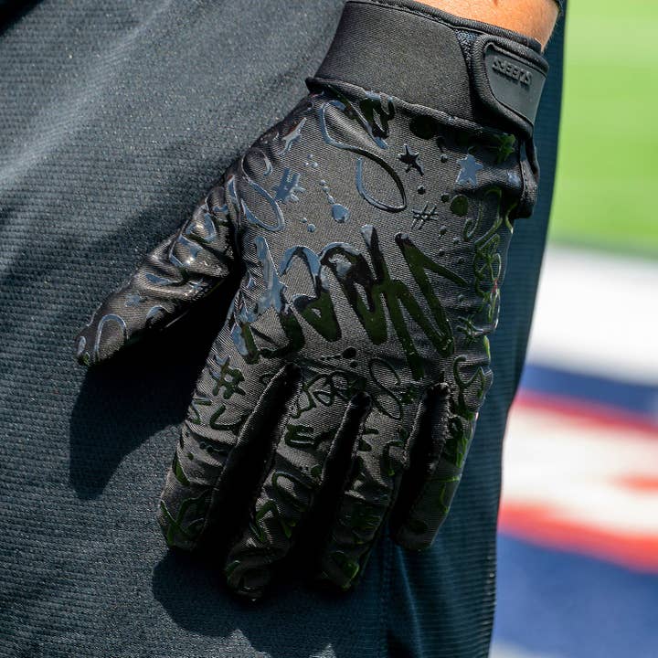 Basic Black Sticky Football Receiver Gloves for wholesale on Faire