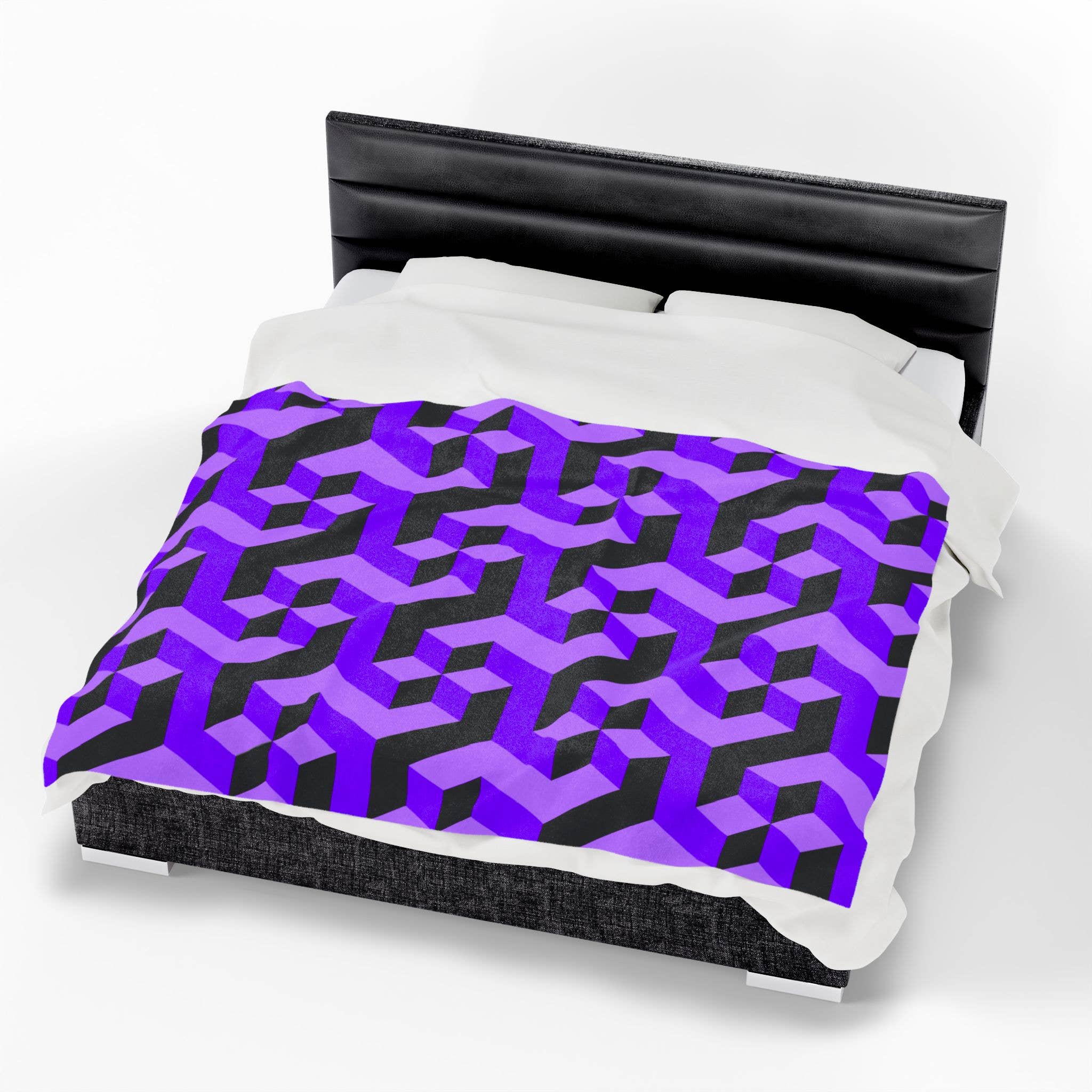 Ohhh So Swag - Wholesale Throw Blanket - Purple Block Pattern Colorful Throw Blanket 60x80 | US4