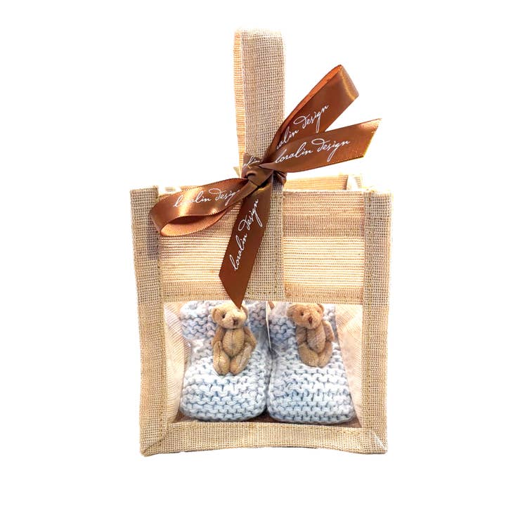 Botinhas Urso Azul por atacado de Loralin Design