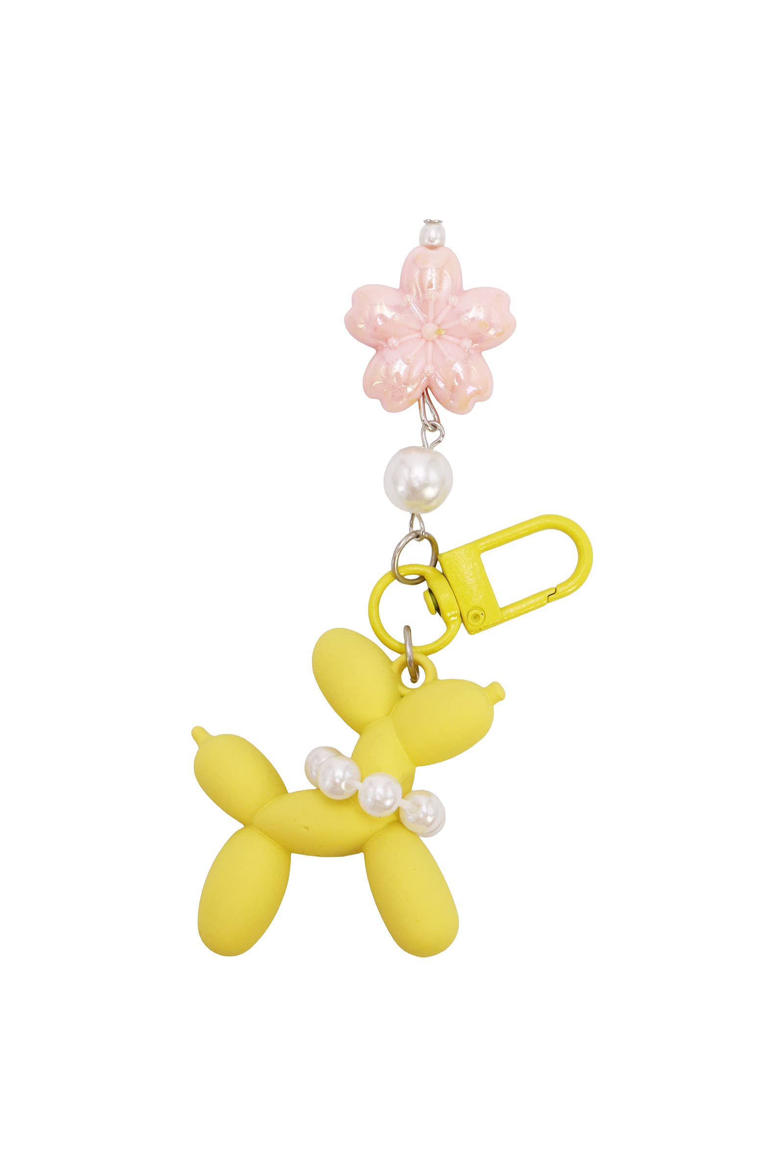 ASSORTED Matte Balloon Dog Pearlescent Resin Key Chain for wholesale on Faire15