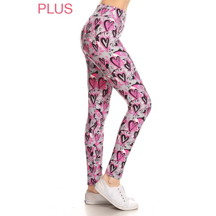 Plus storlek 3 ”Yoga Band Buttery Soft Print Leggings för wholesale av Leggings Depot