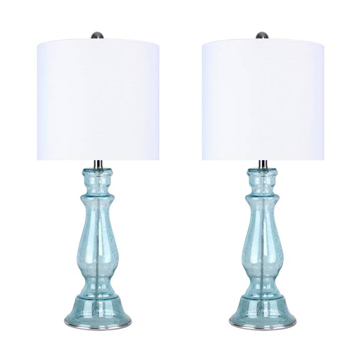 LumiSource and Grandview Gallery - Wholesale Accent/Desk Lamp - Bishop 25" Glass Table Lamp w/ Baluster-Inspired Body (2 PK)6
