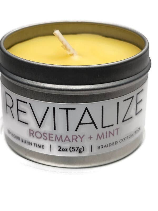 Revitalize Kerze Rosmarin+Minze Mini für den Großhandel von RachelMade Inc