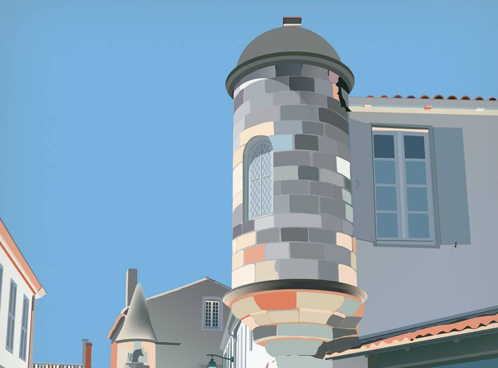 Artmoric - Vente Affiche d'art - Ars-en-Ré / Maison du Sénéchal3