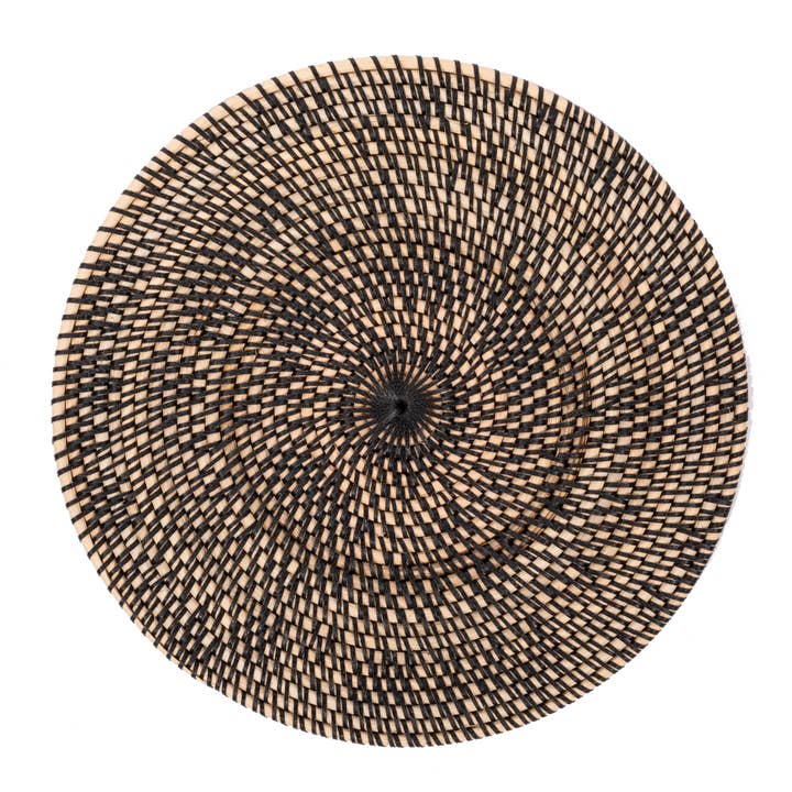 Tiseco - Wholesale Placemat - Placemat RATTAN - Round - Dia 36 cm, black2