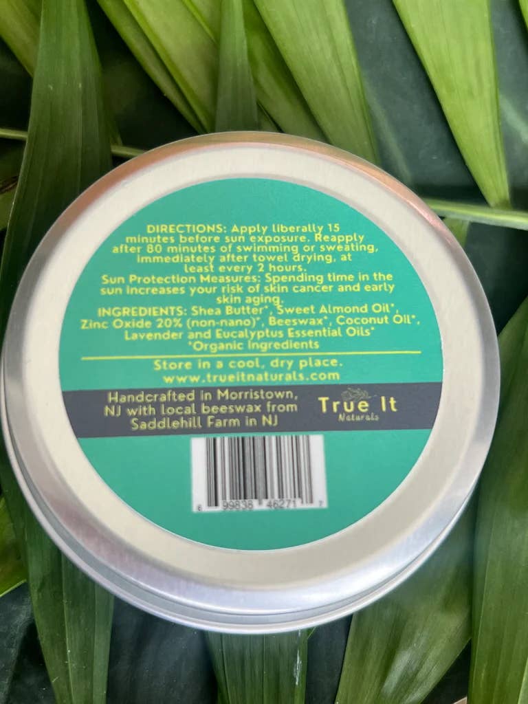 True It Naturals - Wholesale Sunscreen - Eucalyptus/Lavender BEE BRIGHT | Mineral Sunscreen Tin SPF304